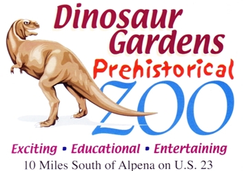 Photo of brochure for "Dinosaur Gardens Prehistorical Zoo"