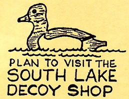 Photo of brochure for "South Lake Decoy Shop"