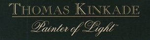 Photo of brochure for "Thomas Kinkade Gaslight Gallery"