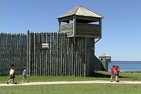 Photo of Fort Michilimackinac, aka Colonial Michilimackinac) in Mackinaw City, MI.