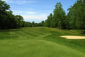 Photo of Hole 11 at Mackinaw Club, 18 hole Golf Course in Carp Lake, Michigan.